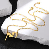 Hebrew Name Necklace Jewish Ethnic Jewelry Stainless Steel Chain