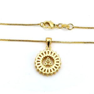 Hot A-Z Initials Pendent Necklace 4 Colors Micro Pave CZ 26 Letters Necklaces
