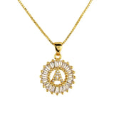 Hot A-Z Initials Pendent Necklace 4 Colors Micro Pave CZ 26 Letters Necklaces
