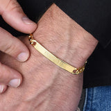 Personalized Stainless Steel Bar Bracelet Bangle