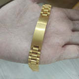Men Punk Stainless Steel Letter Bracelet