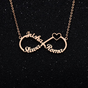 Personalized Infinite Name Necklace with Unlimited Names for Women