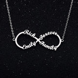 Personalized Infinite Name Necklace with Unlimited Names for Women