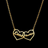 Infinity Name Necklace Love Stainless Steel Hollow Heart
