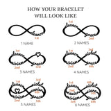 Custom Infinity Bracelet Personalized Name Bracelets for Women Girls