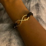 Infinity Name Bracelet Mom Adjustable Stainless Steel Kids Names Bracelet
