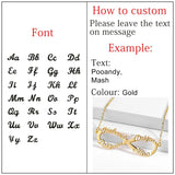 Infinity Name Necklace 18K Plated Stainless Steel Personalized Choker