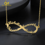 Infinity Name Necklace 18K Plated Stainless Steel Personalized Choker