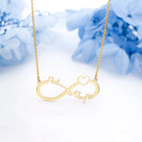 Infinity Name Necklaces Boho Jewelry Bff Personalized Heart Women Men Necklace