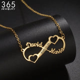 Infinity Name Necklace Love Record Date Heart Jewelry for Women Girlfriend Gift