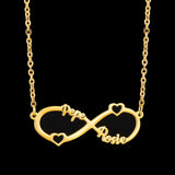 Infinity Name Necklace Love Record Date Heart Jewelry for Women Girlfriend Gift