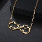 Infinity Name Necklace Love Record Date Heart Jewelry for Women Girlfriend Gift