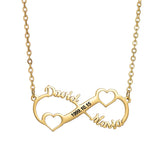 Infinity Name Necklace Love Record Date Heart Jewelry for Women Girlfriend Gift