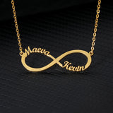 Infinity Two Names Necklace Stainless Steel Personalized Jewelry Gift