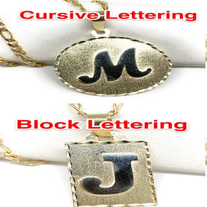 Personalized Initial Pendant Necklace with Chain Options