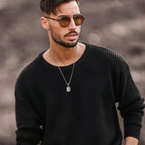 Men's Waterproof Stainless Steel Initial Necklace, A-Z Letter Pendant