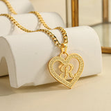 Personalized Heart Necklace with Textured Name Pendant