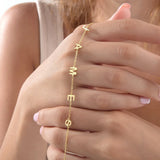 Initial Letters Bracelet Plated Stainless Steel Personalized Gift