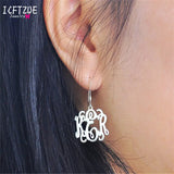 Monogram Earrings Stainless Steel Earring Boucle Doreille Femme Jewelry