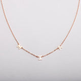 Custom Rose Charm Initial Necklace for Women, Personalized Choker Gift