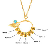 Leaf Name Pendant Necklace for Women Stainless Steel Personalised Necklace