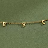 Stainless Steel Initial Necklace Personalized Name Graduation