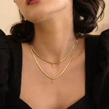 Letter Pendant Zircon Necklace for Women, Personalized Name Initial Jewelry