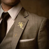 Initials Lapel Brooch Letters Lapel Pin Personalized Pin Gift For Men