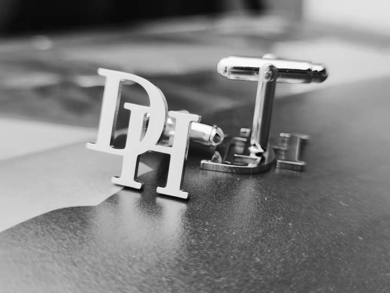 Initials Letter Cufflinks for Men Trendy Shirt Buttons Wedding Jewelry