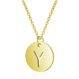 Initials Name Necklace Stainless Steel A-Z 26 Letters Choker for Women
