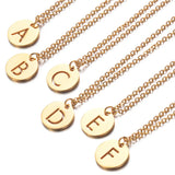 Initials Name Necklace Stainless Steel A-Z 26 Letters Choker for Women