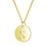 Initials Name Necklace Stainless Steel A-Z 26 Letters Choker for Women