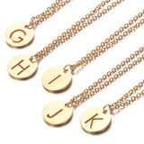 Initials Name Necklace Stainless Steel A-Z 26 Letters Choker for Women