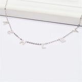 Initials Women Necklaces Personalized Letter Pendant Stainless Steel
