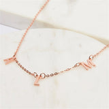 Initials Women Necklaces Personalized Letter Pendant Stainless Steel