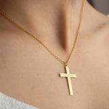 Jesus Cross Name Pendant Necklace Christian Nameplate Necklace