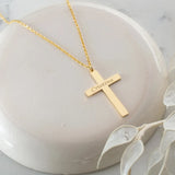 Jesus Cross Name Pendant Necklace Personalized Christian Nameplate Necklace