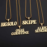 Personalized 18k Plated Name Necklace Double Layer Stainless Steel