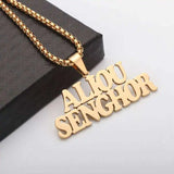 Personalized 18k Plated Name Necklace Double Layer Stainless Steel