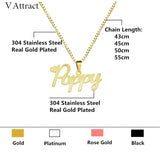 Personalized Initial Pendant Necklace BFF Gift Name Choker 26 Letters