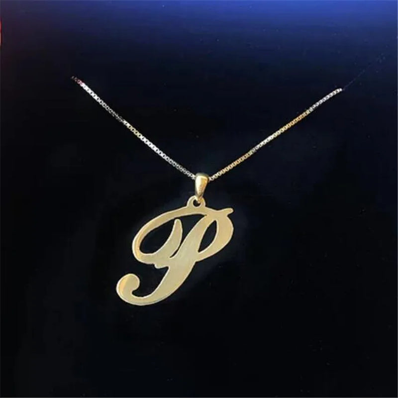 Personalized Initial Pendant Necklace BFF Gift Name Choker 26 Letters