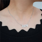 Year Number Necklace 1971-1979 Collares Women Jewelry