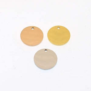 Stainless Steel Round Charms Logo Engrave for Jewelry Making