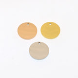Stainless Steel Round Charms Logo Engrave for Jewelry Making