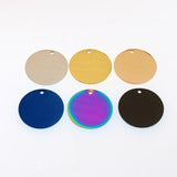 Stainless Steel Round Charms Logo Engrave for Jewelry Making