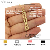 Personalized Name Necklace Vertical Nameplate Rose Gold Collane
