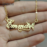 Personalized Butterfly Name Necklace for Her