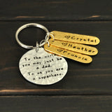 Personalized Family Names Keychain Gift for Parents Birthday