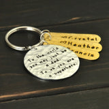 Personalized Family Names Keychain Gift for Parents Birthday