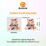Cartoon Acrylic Key Chain Photo Charms Personalized Car Keychains